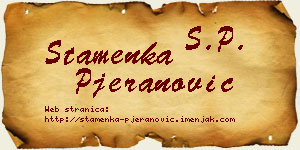 Stamenka Pjeranović vizit kartica